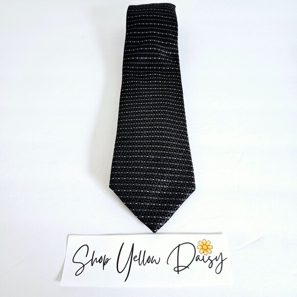 Perry Ellis Portfolio Black & Gray Silk Mens Tie~T174.3 - Picture 1 of 4